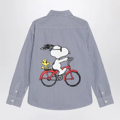 Mc2 Saint Barth Striped Agnes Shirt With Snoopy Print