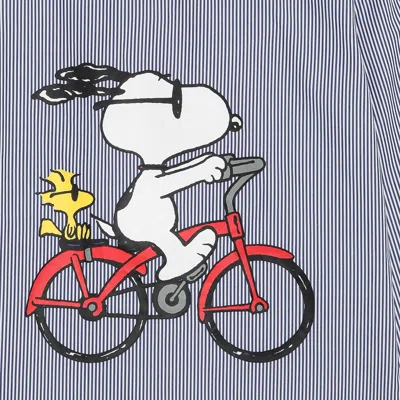 Mc2 Saint Barth Striped Agnes Shirt With Snoopy Print