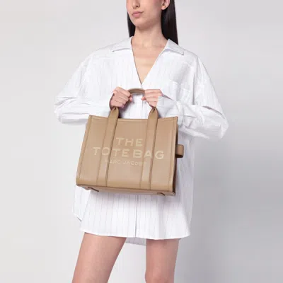 Marc Jacobs Tote Bag The Leather Medium Camel In Brown