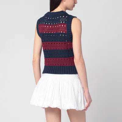 Ganni Multicolor Blue Striped Vest