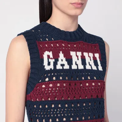 Ganni Multicolor Blue Striped Vest
