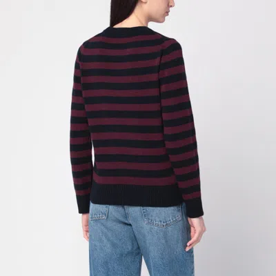 Ganni Graphic Wool Mix Poodle Stripe Sweaters And Cardigans Multicolor In Multi