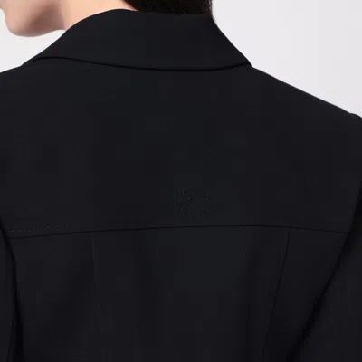 Ganni Black Jacket In Crêpe
