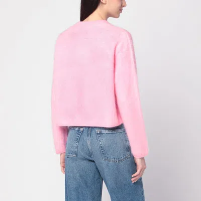 Soft Goat Womens Pink Relaxed-fit Ribbed-trim Cashmere-knit Jumper