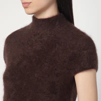 Soft Goat Mocha-coloured Brushed Cashmere Sweater