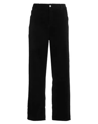 Carhartt Straight Leg Pants With Belt Loops And Pockets In Black Stone Was