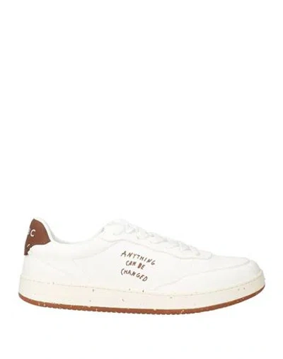 Acbc Man Sneakers White Size 8.5 Textile Fibers In White