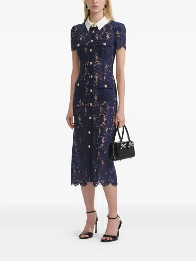 Self-portrait Lace Midi Dress In Pink