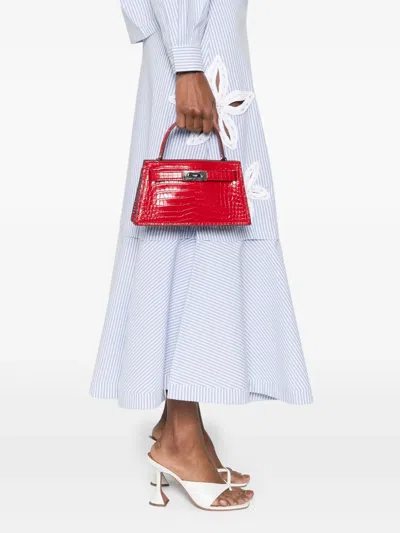 Tory Burch Small Leather Shoulder Bag Crocodile Effect