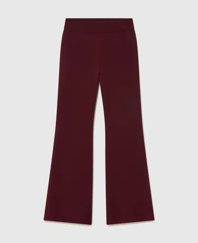 Stella Mccartney Compact Knit Flared Trousers In Brown