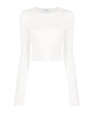 Wardrobe.nyc Waffle Knitted T-shirt In White