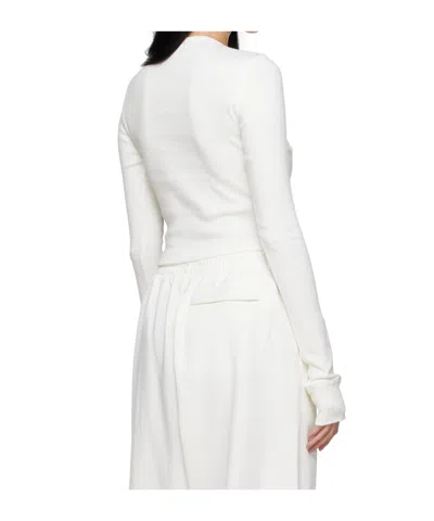 Wardrobe.nyc Waffle Knitted T-shirt In White