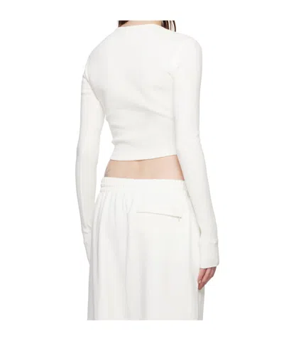 Wardrobe.nyc Waffle Knitted T-shirt In White