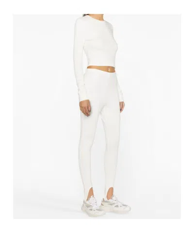 Wardrobe.nyc Waffle Knitted T-shirt In White