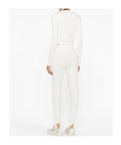 Wardrobe.nyc Waffle Knitted T-shirt In White