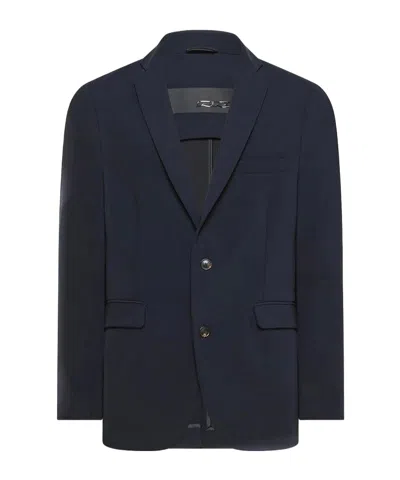 Rrd Midnight Blue Stretch Polyester Blazer In Blue