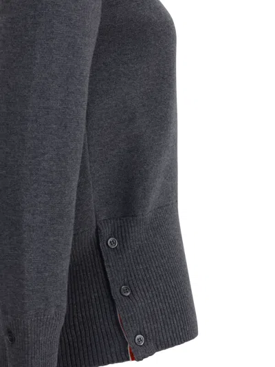 Thom Browne Virgin Wool Sweater In Grey