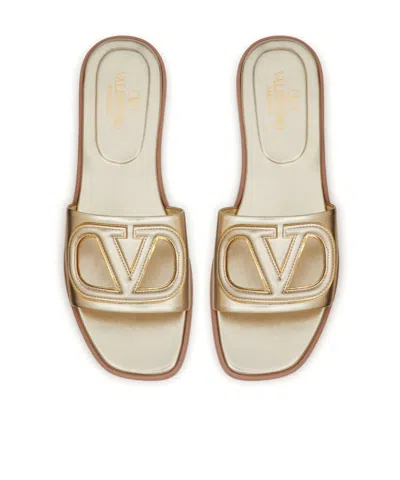 Valentino Garavani Paraboot Leather Lace-up Derby Shoes In Neutral