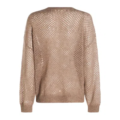 Brunello Cucinelli Net Sweater With Crew Neck And Open-knit Design