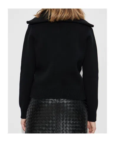 Bottega Veneta Wool Cardigan Gold-tone Buttons In Black