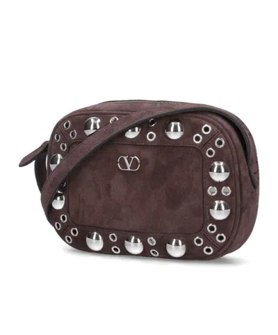 Valentino Garavani Nellcote Shoulder Bag In Brown