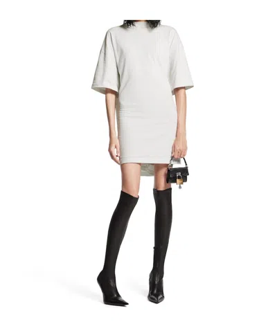 Balenciaga Cotton Jersey Semi Fitted Short Dress