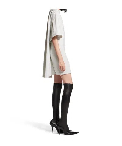 Balenciaga Cotton Jersey Semi Fitted Short Dress