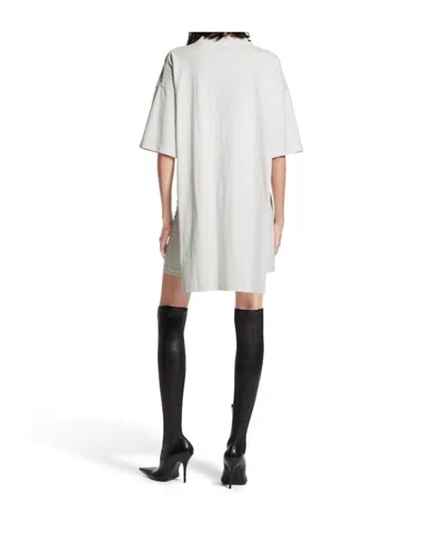 Balenciaga Cotton Jersey Semi Fitted Short Dress