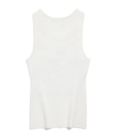 Balenciaga White Nano Bb Tank Top