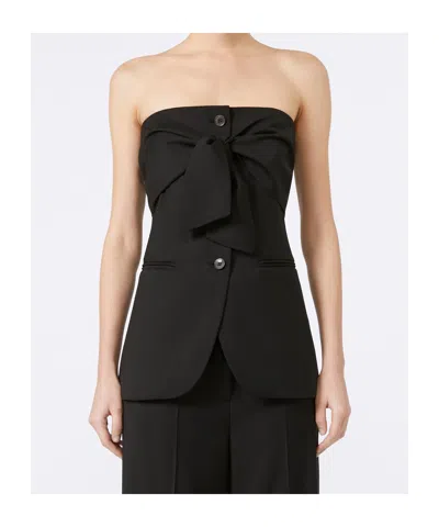 Max Mara Spaghetti Strap Camisole Top In Black