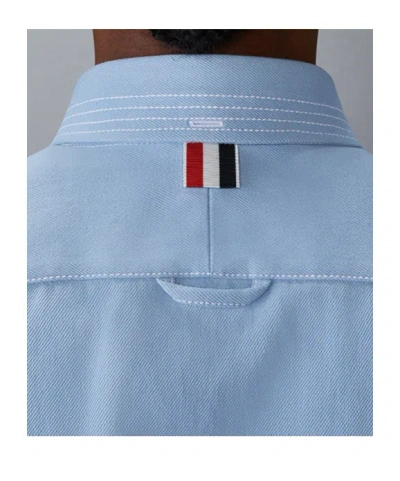 Thom Browne Denim Shirt Shirt And Blouse Light Blue