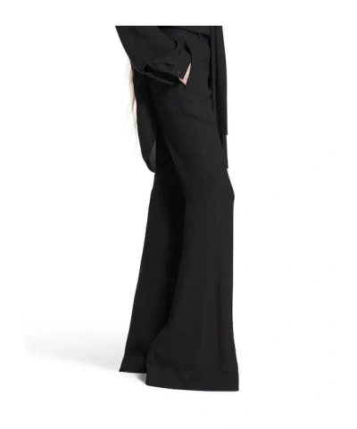 Balenciaga Tailored Flared Pants With Clean Waistband In Black