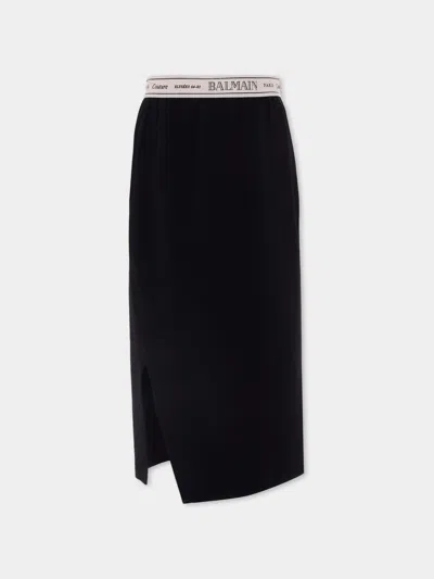 Balmain Elastic Waist Skirt