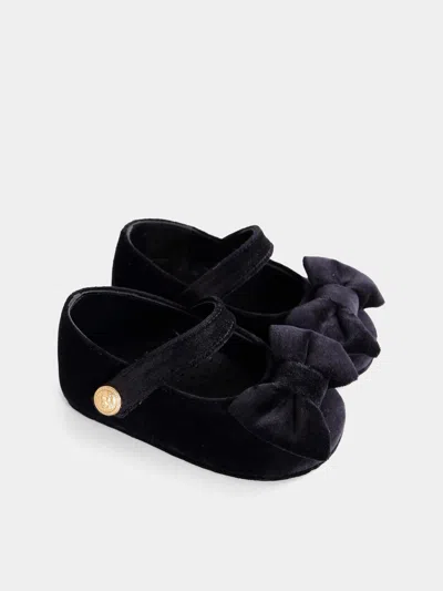 Balmain Bow Ballet Flats In Black