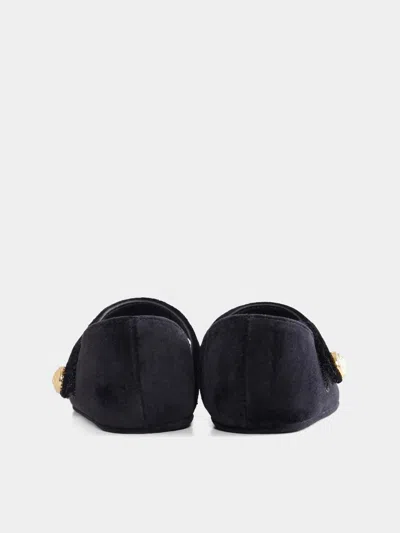 Balmain Bow Ballet Flats In Black
