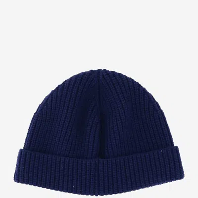 Valentino Garavani Cashmere Bennie Cap Hats Blue