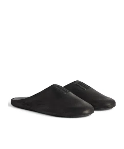 Balenciaga Château Mule Flat In Black