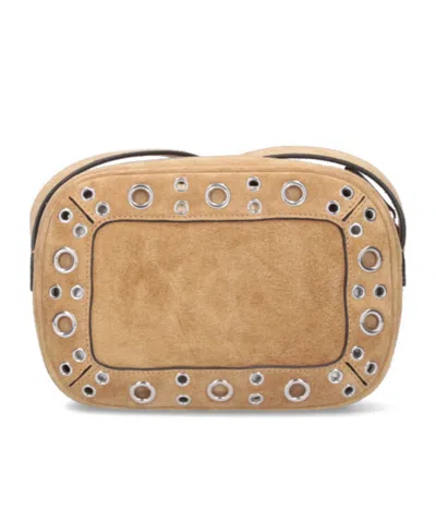 Valentino Studded Suede Shoulder Bag With Adjustable Strap