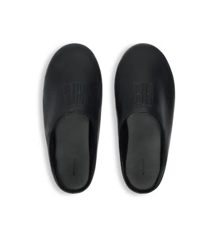 Balenciaga Château Mule Flat In Black