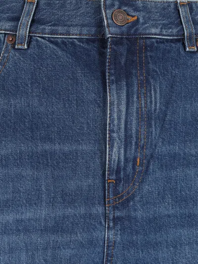 Chloé Chloe' Wide Leg Denim Jeans In Black