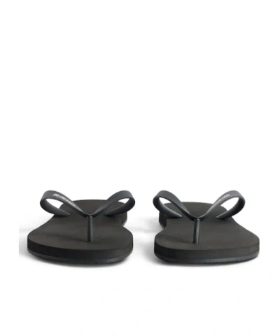 Balenciaga Men Black Thing Sandals With Logo Lettering In Tech Fabric Man