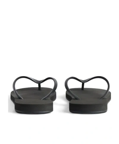 Balenciaga Men Black Thing Sandals With Logo Lettering In Tech Fabric Man