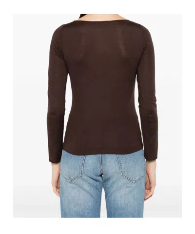 Brunello Cucinelli Cashmere Boat-neck Sweater Ribbed Texture In Burgundy
