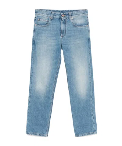 Brunello Cucinelli Denim Straight-leg Jeans In Blue