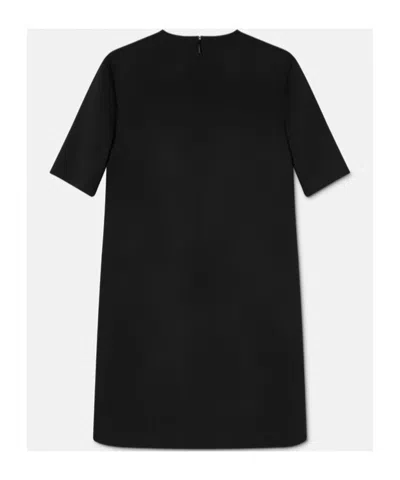 Versace Medusa Short Sleeve Shift Dress In Black