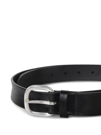 Orciani Black Leather Belt