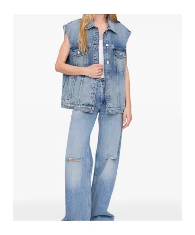 Anine Bing Rory Vest Summer Indigo In Blue