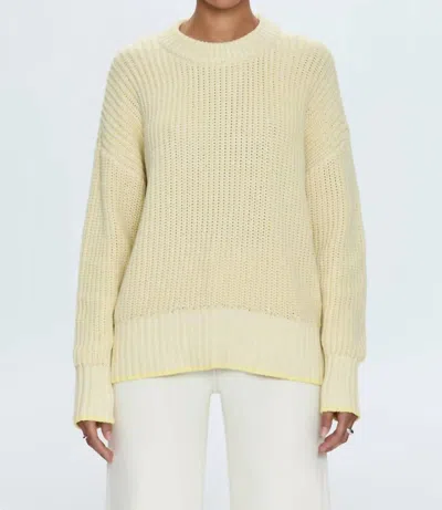 Pistola Tina Crewneck Sweater In Soft Yellow
