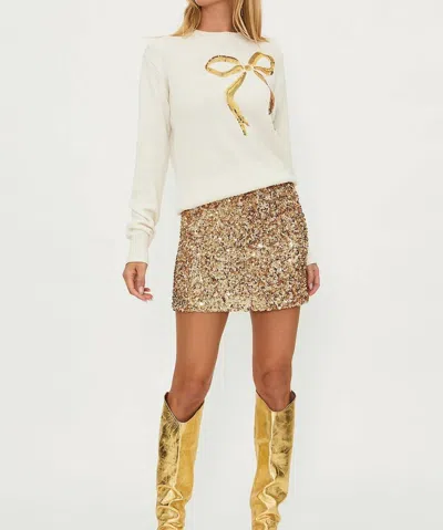 Beach Riot Trixie Skirt In Gold Sparkle