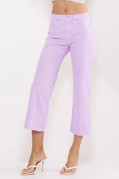 Sneak Peek Josie Cropped Spring Jeans In Lilac In Pink